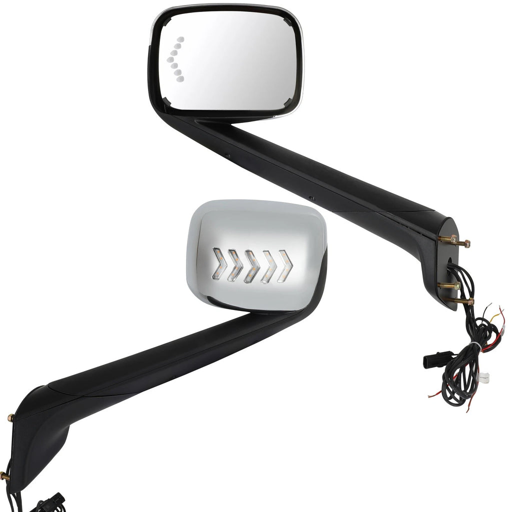 Set of 2 Chrome Hood Signal Lights for Freightliner Cascadia (2018–2023)