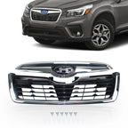 Glossy Black Grille Assembly with Chrome Trim for Subaru Forester (2019–2021)