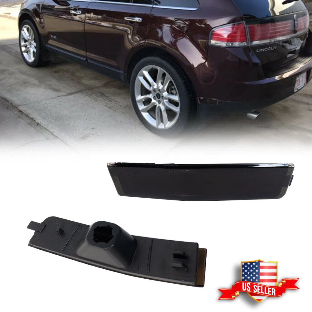 2X Smoke Lens Rear Bumper Side Marker Lights for Lincoln MKX (2007–2010)