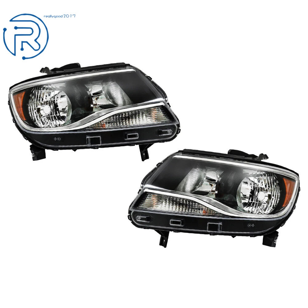 Headlights Set of 2 Clear for Chevy Colorado (2015–2022) Halogen