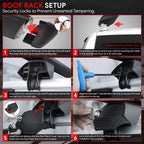 Adjustable Roof Rack Cargo Carrier for Universal Fit (32"–48.5")
