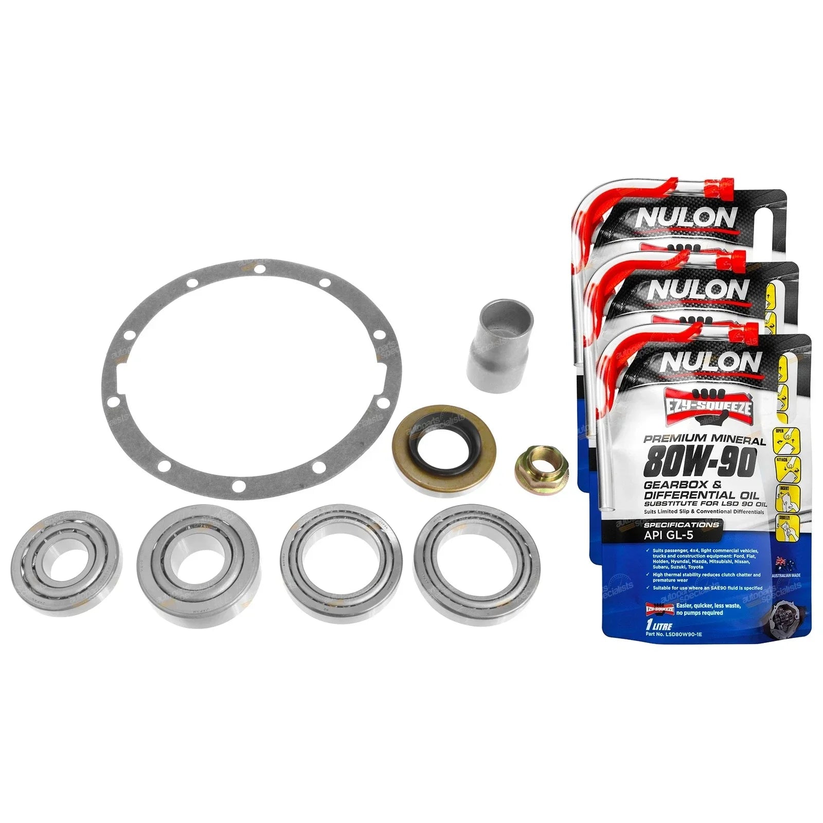 Rear LSD Diff Bearing Rebuild Kit+Oil for Toyota RN105/106/110 (1988–1997)