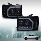 Dual LED Projector Headlights for GMC Sierra 1500 2500 3500 (2007–2014)