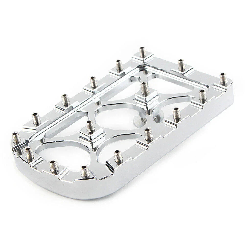 CNC Chrome MX Style Large Brake Pedal Pad Cover for Harley Electra Glide, Softail