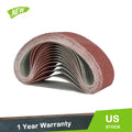 Set of 12 Sanding Belts for Belt Sander 4x24" (80, 120, 150, 240, 400)