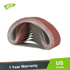 Set of 12 Sanding Belts for Belt Sander 4x24" (80, 120, 150, 240, 400)