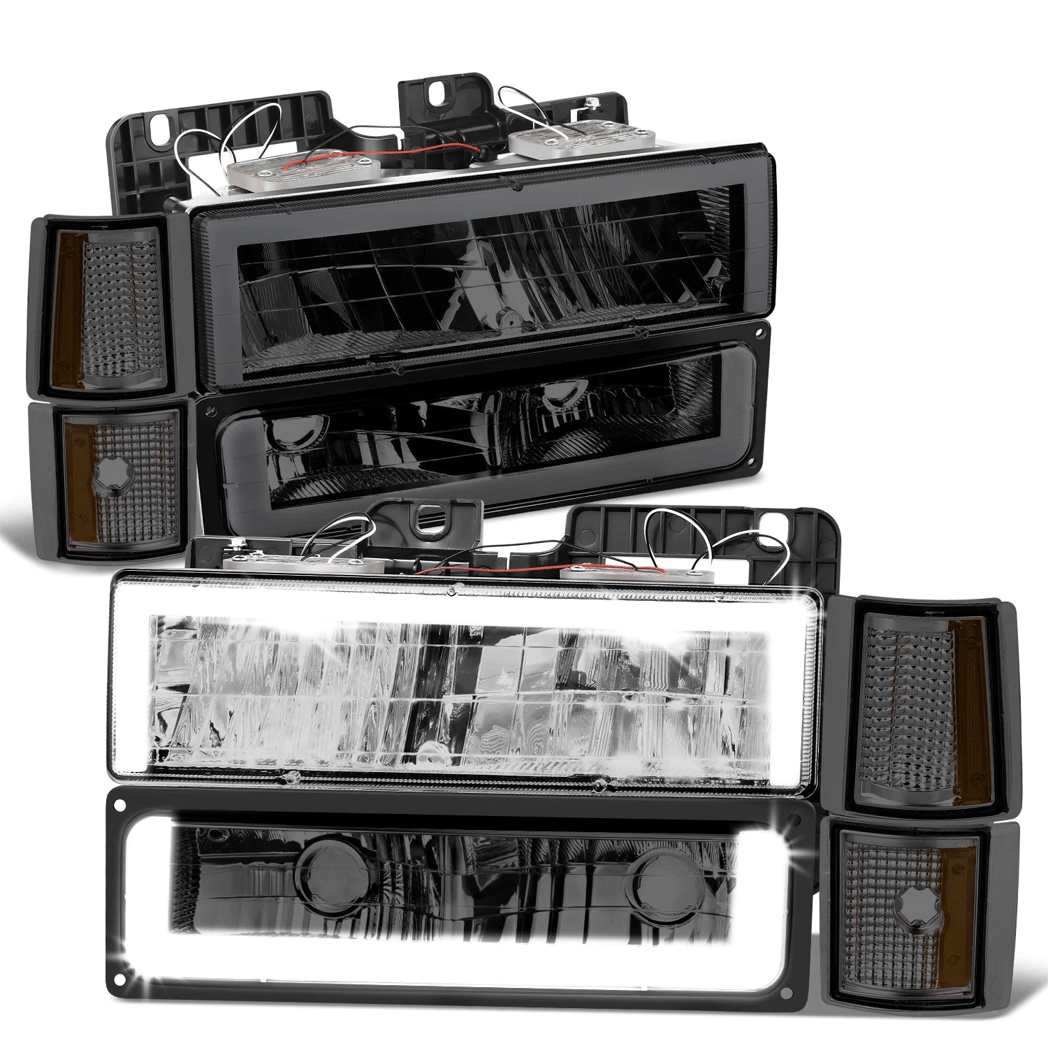 LED DRL Headlight + Signal + Amber Corner Lamp for GMC C/K 1500-3500 (1994–2000)