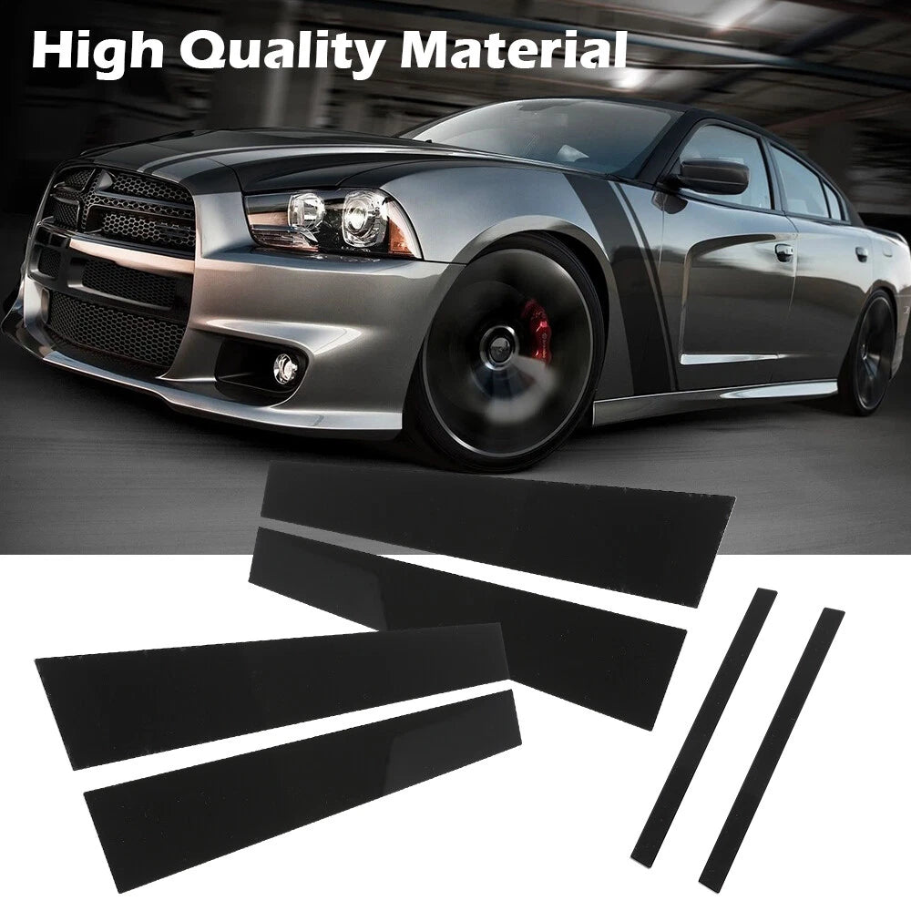 Door Cover Panel Trim for Dodge Charger (2011–2021) Black Pillar Posts