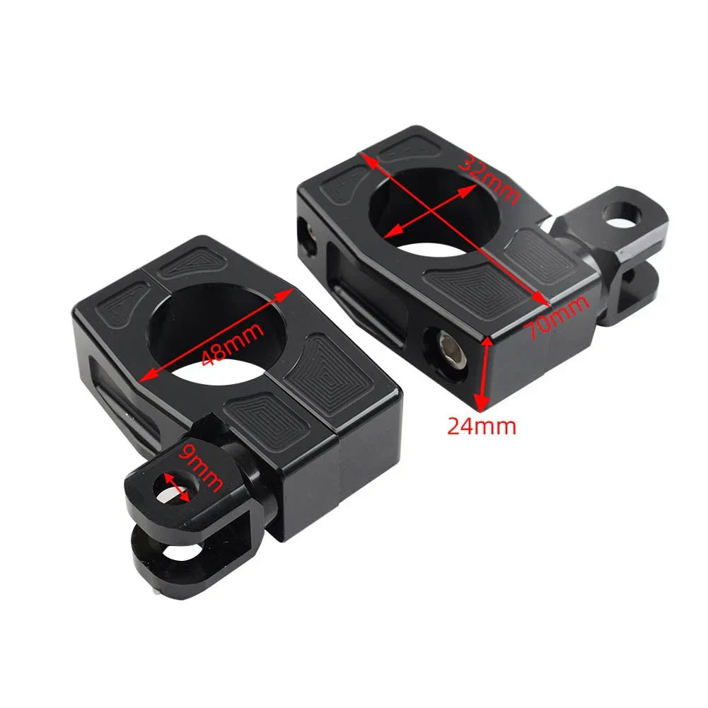 32MM Highway Crash Bar Mount Foot Peg Rest Clamp Bracket for Harley