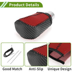 1 Pcs Gear Shift Knob Cover for Honda Civic (2016–2021) Black Carbon Fiber Red