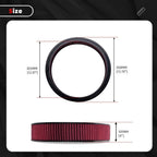 14" x 4" Red Round Washable Air Filter Element Reusable Cotton Gauze