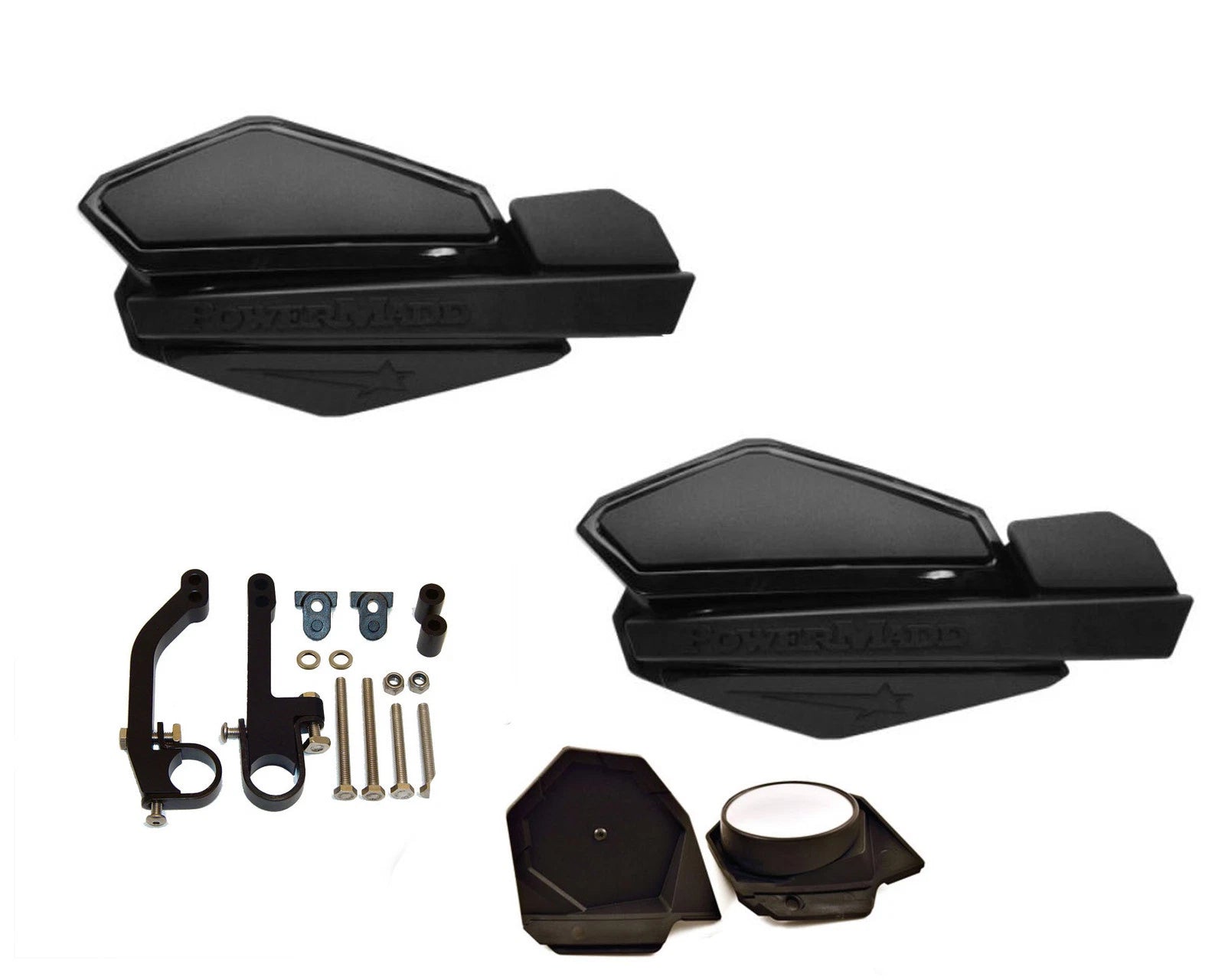 PowerMadd Star Series Handguard Guards Kit for Snowmobile (Black)
