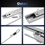 Universal Adjustable Seat Slider Dual Locking Rails Brackets Kit