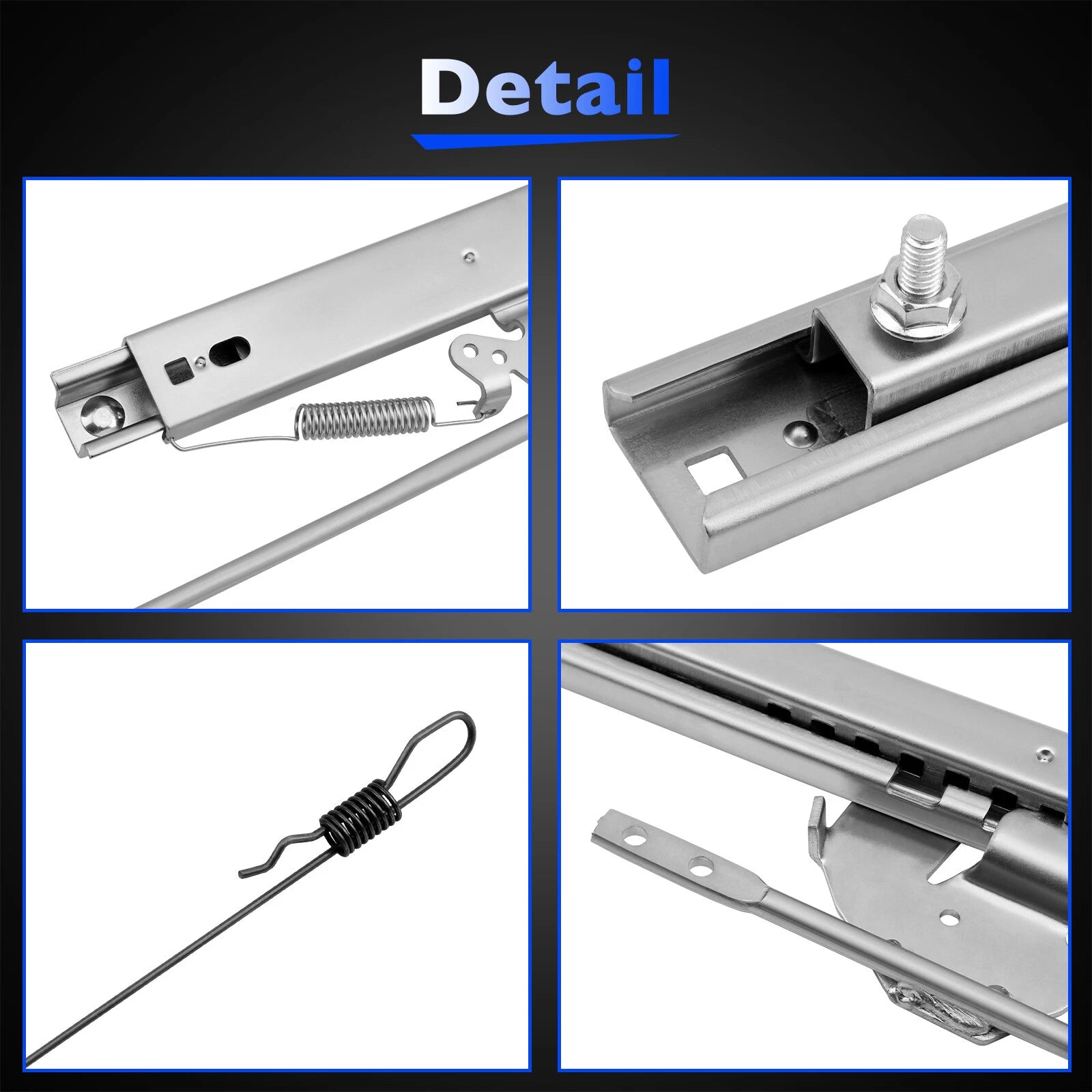 Universal Adjustable Seat Slider Dual Locking Rails Brackets Kit