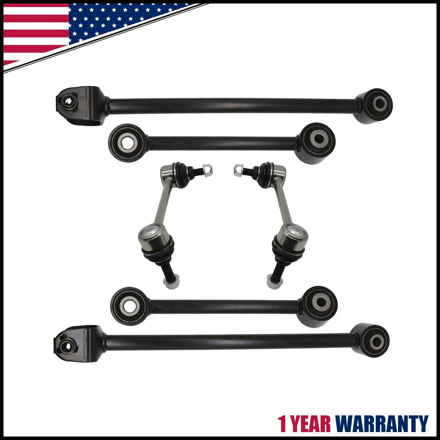 Set of 4 Rear Upper & Lower Control Arms Sway Bars for Honda Accord Acura TL TSX (2009–2017)