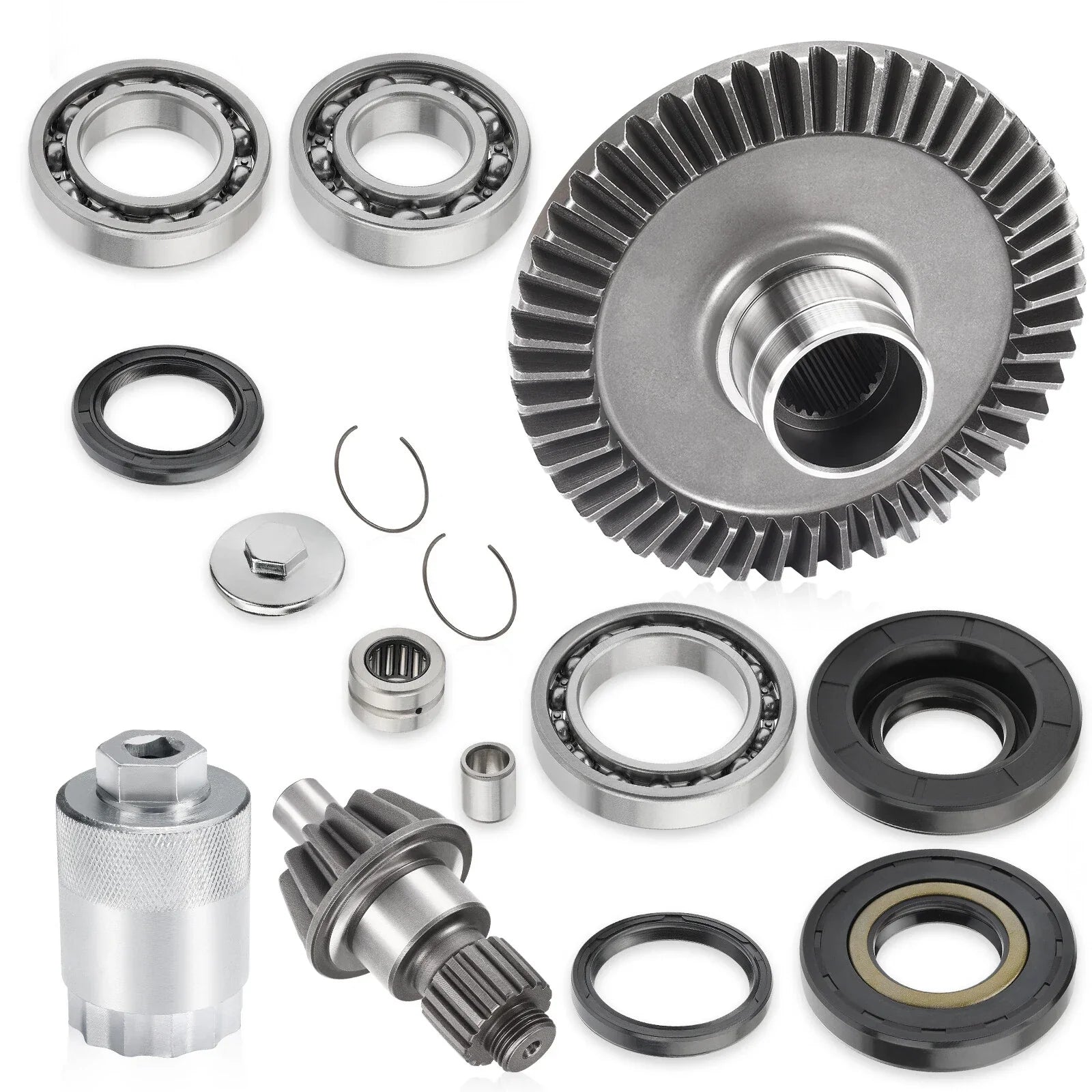 Rear Diff Ring & Pinion Gear with Nut Tool for Honda Rancher TRX400 (2004–2007)