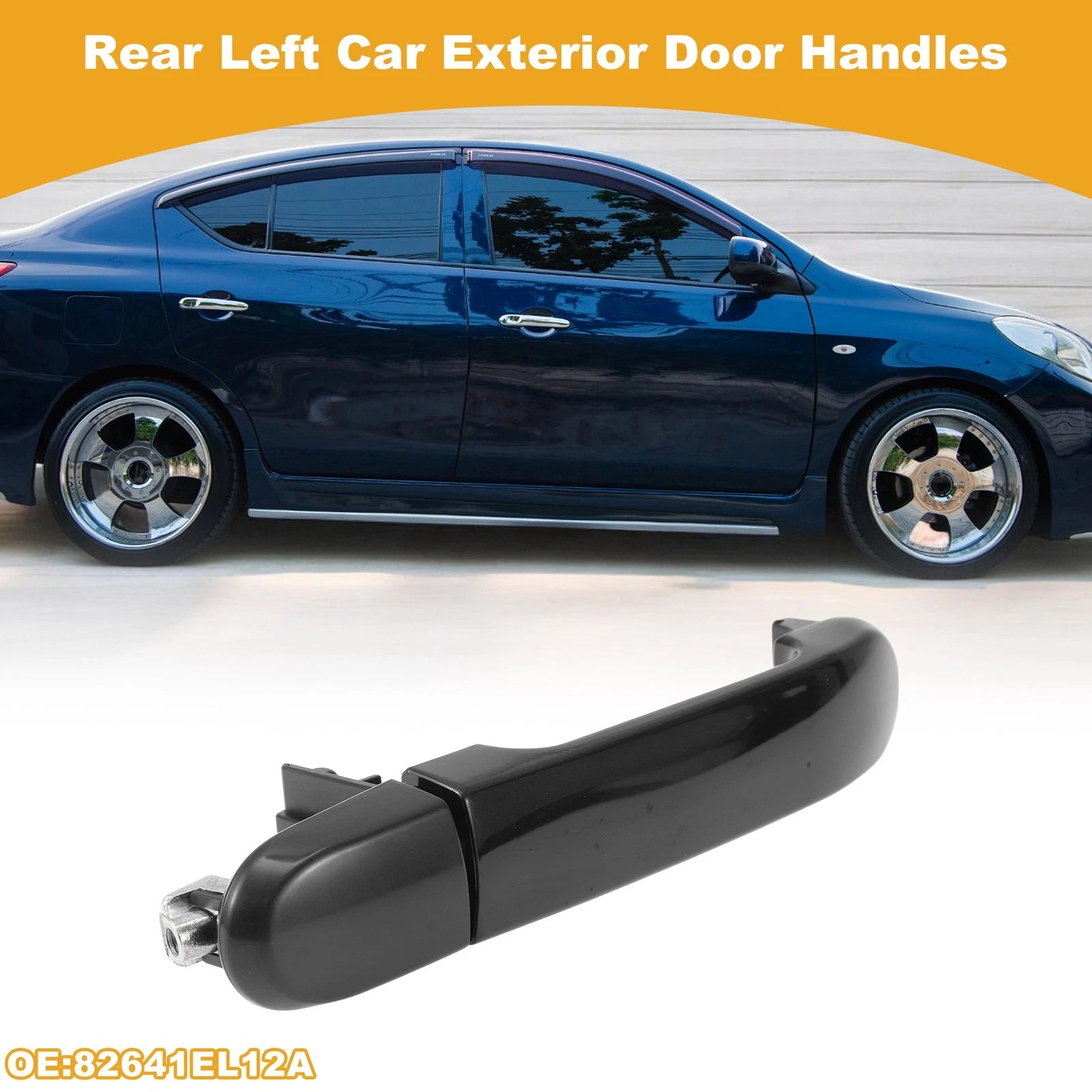 Rear Passenger Side Door Handle No. 82641EL12A for Nissan Versa (2010–2019)