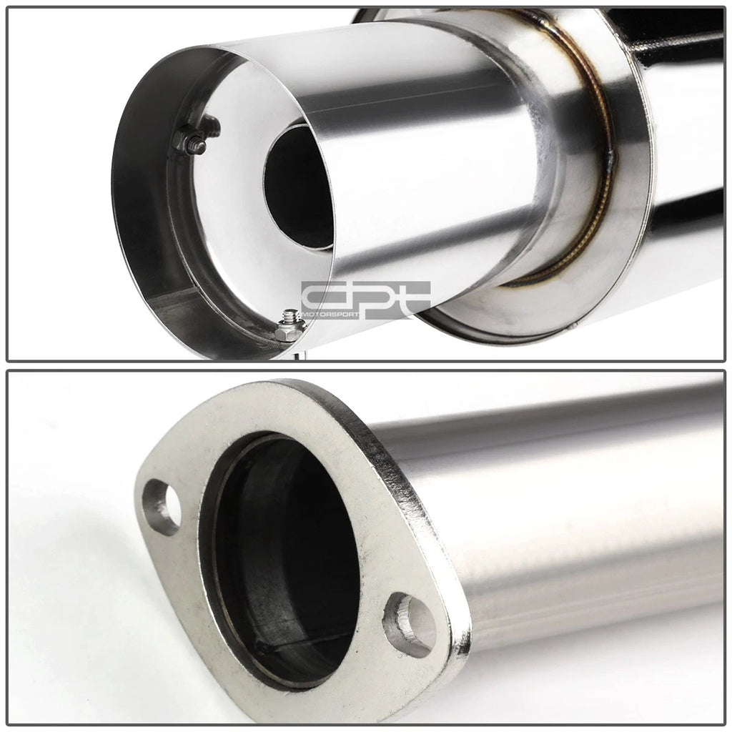 4" Round Muffler Tip for Honda Civic Ed Sedan (1989–1991) - Stainless Racing Catback Exhaust