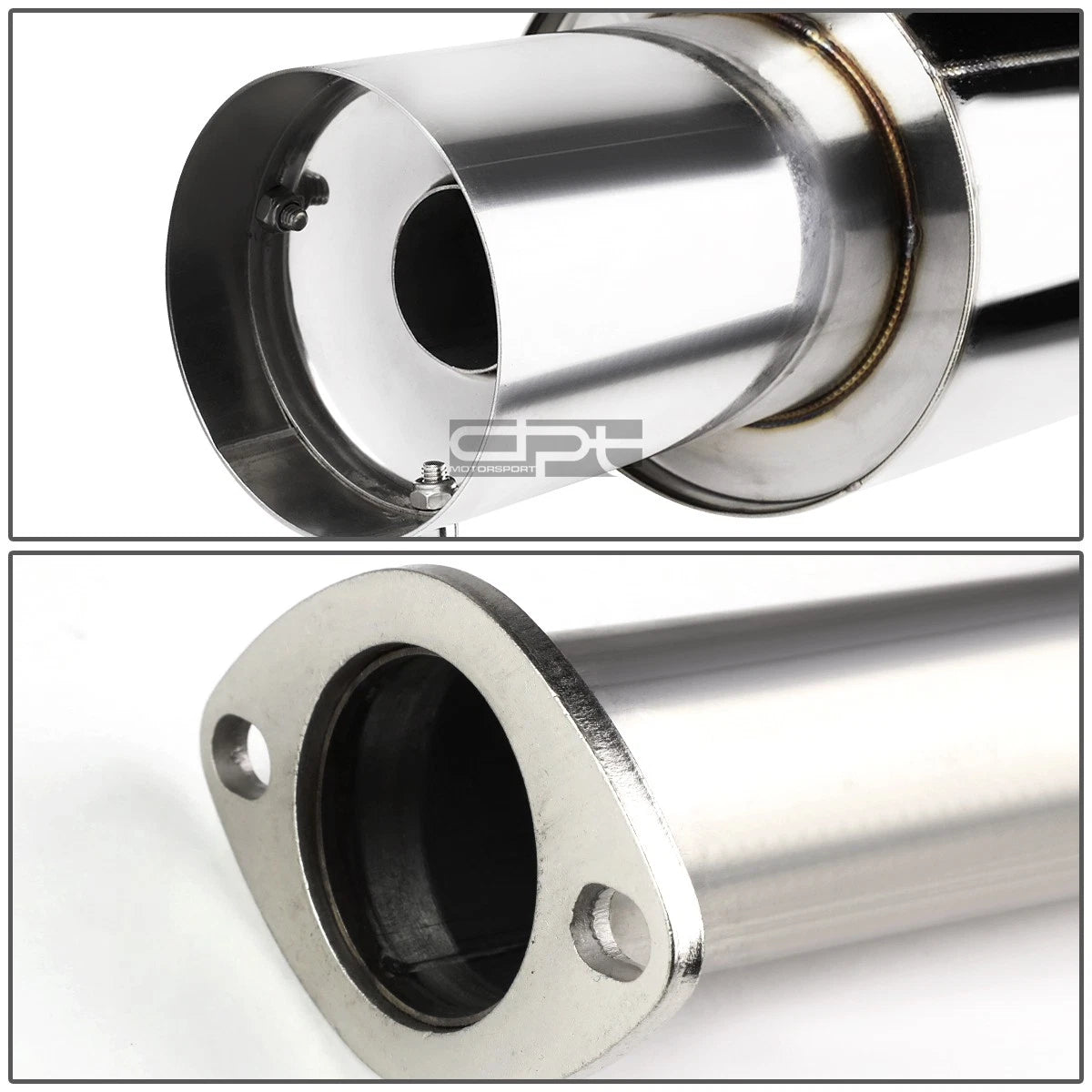 4" Round Muffler Tip for Honda Civic Ed Sedan (1989–1991) - Stainless Racing Catback Exhaust
