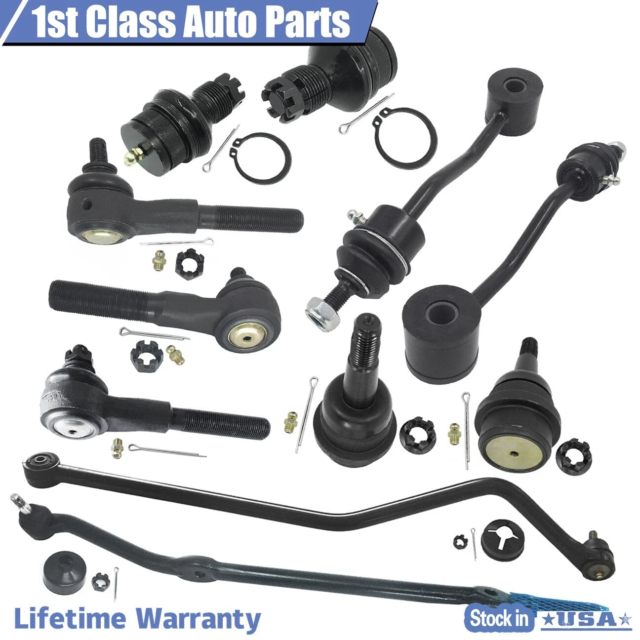 11pc Tie Rod End Ball Joints Kit for Jeep TJ Wrangler (1997–2006)