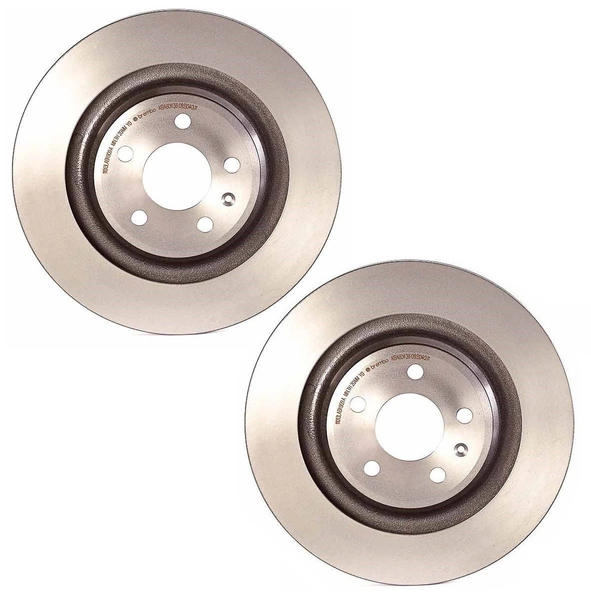 2X Brembo Rear 330mm Coated Vented Disc Brake Rotors for Audi S4 S5 (2010–2016)