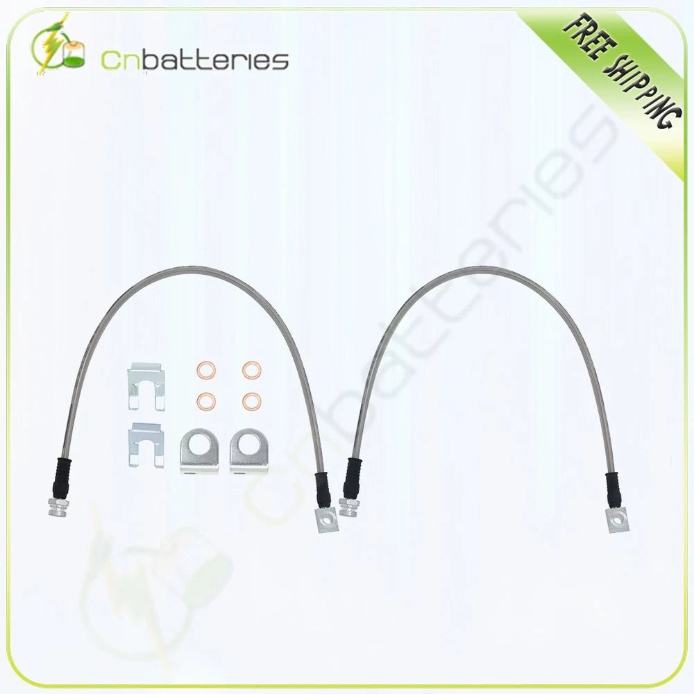 2X Front Long Stainless Brake Lines for Jeep Cherokee Wrangler Comanche