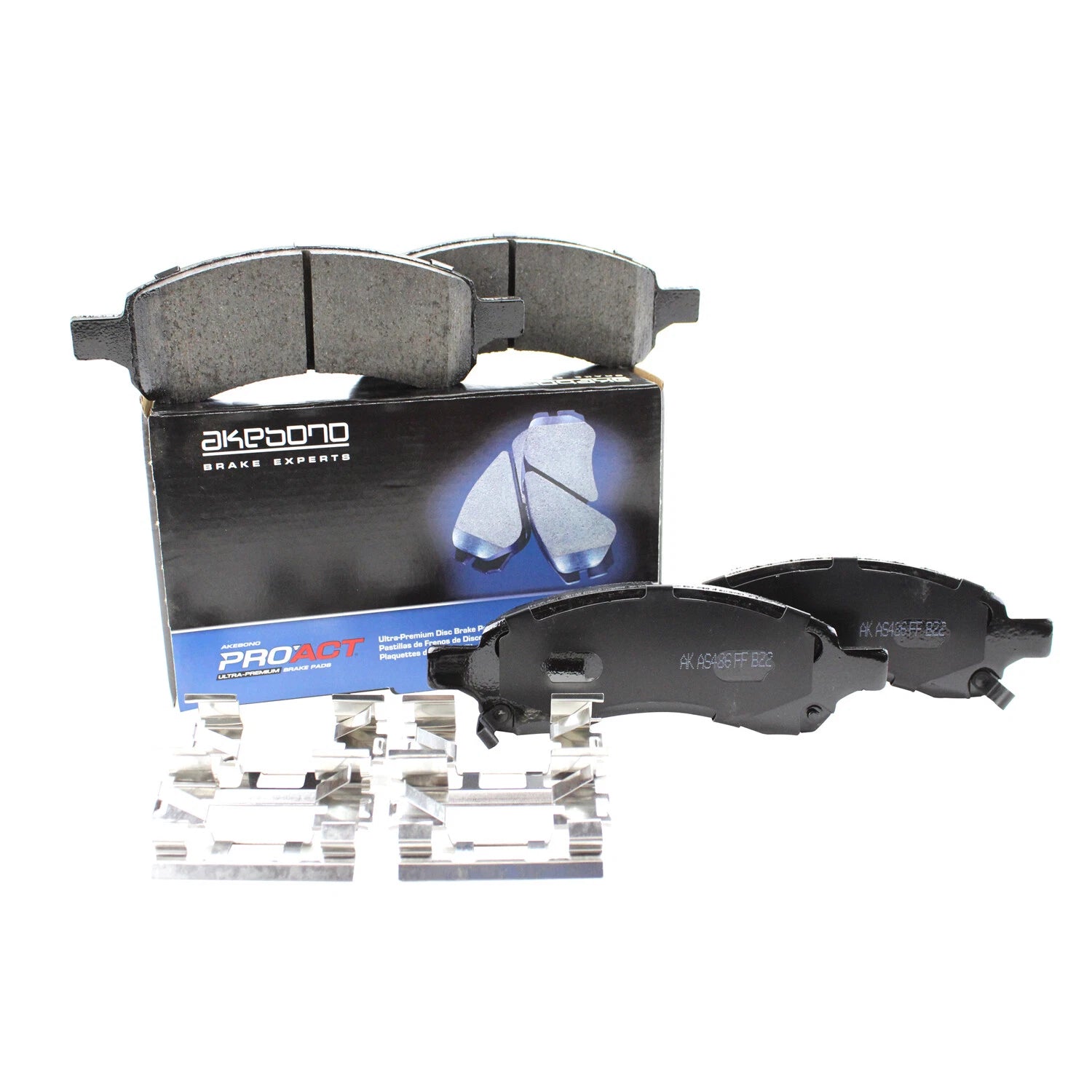 Set of 4 Akebono ProACT Front Ceramic Disc Brake Pads for Buick Chevrolet GMC Saturn