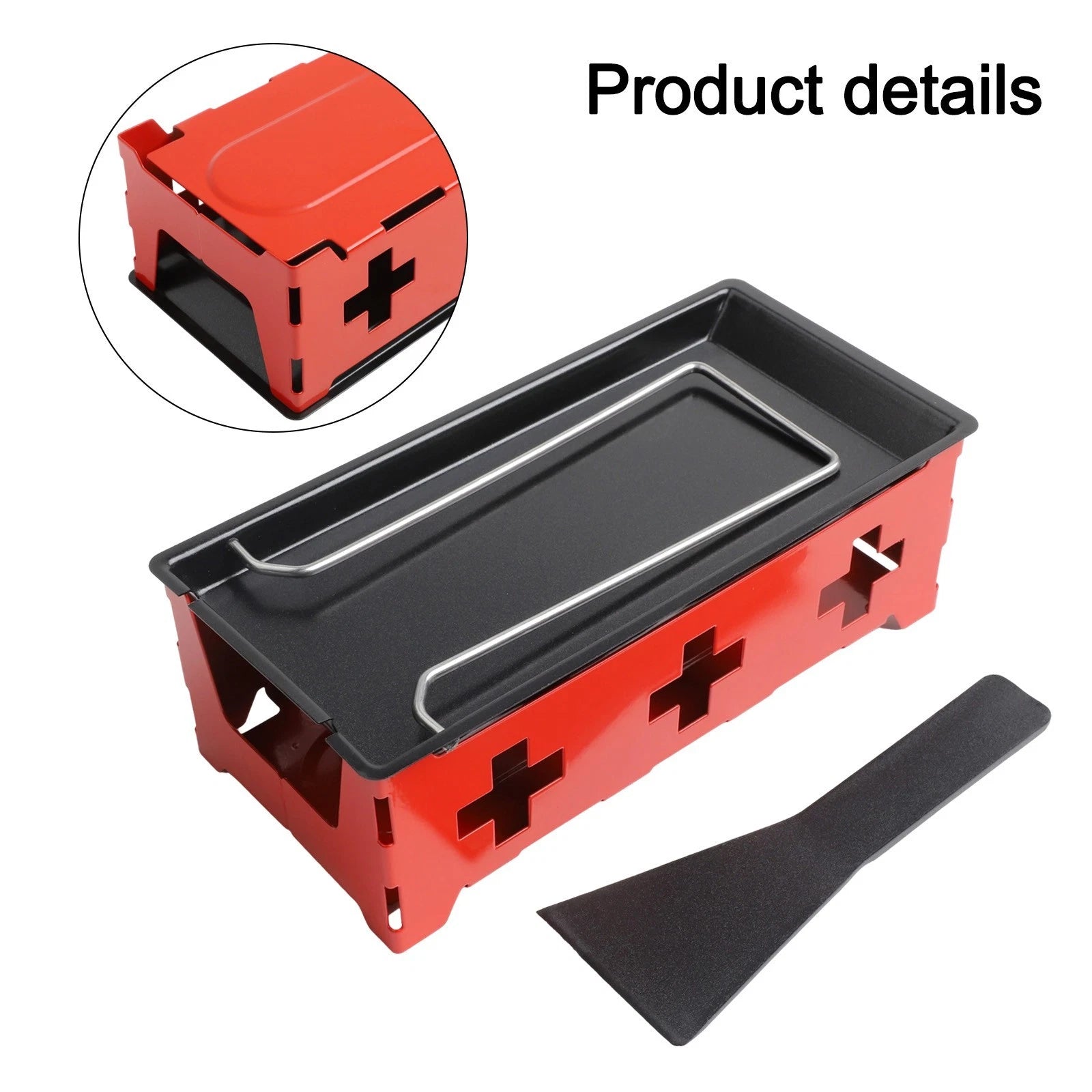 Miniature Cheese Raclette with Wooden Handle for Travel and Picnics