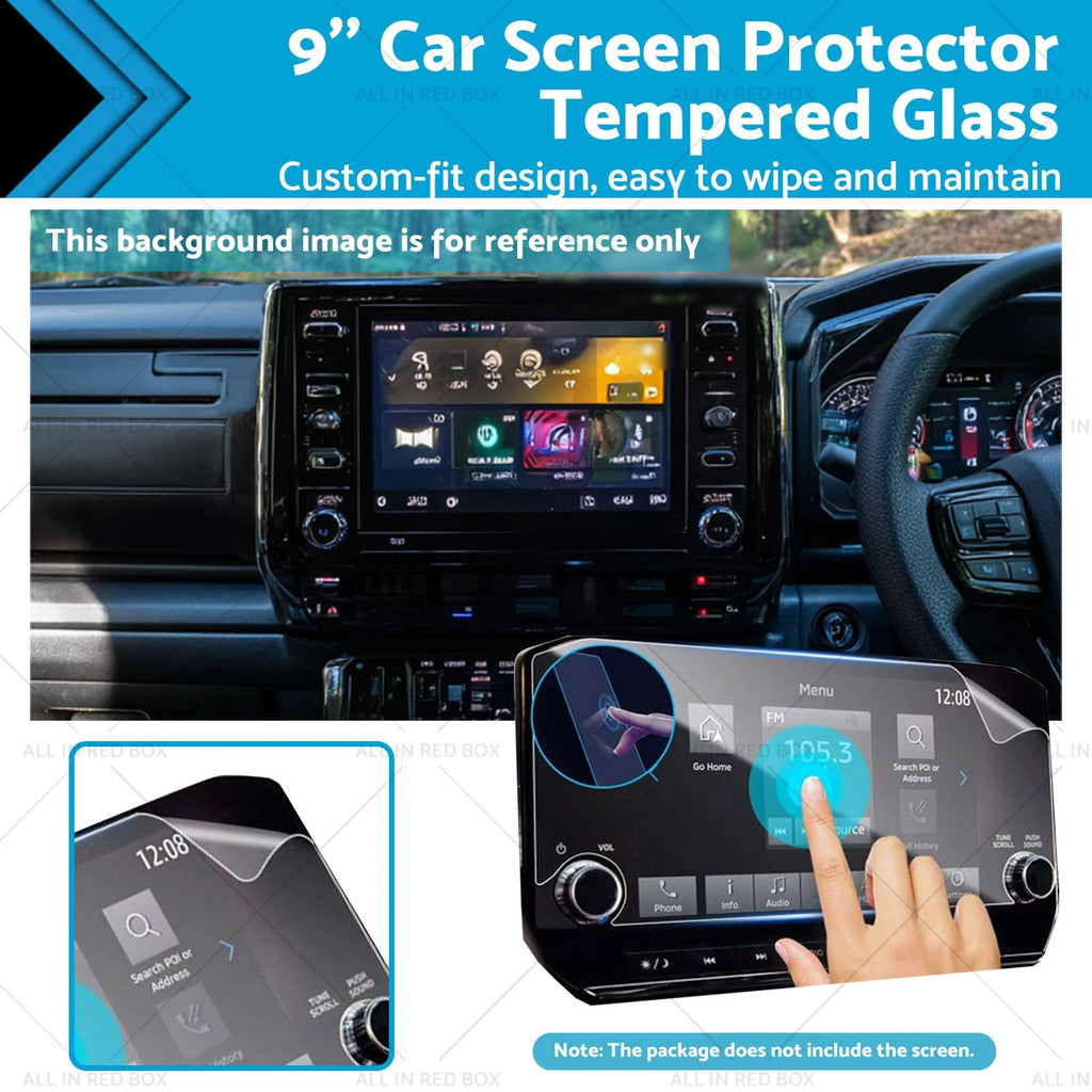 9'' Tempered Glass Screen Protector for Mitsubishi Triton GLX (2024)
