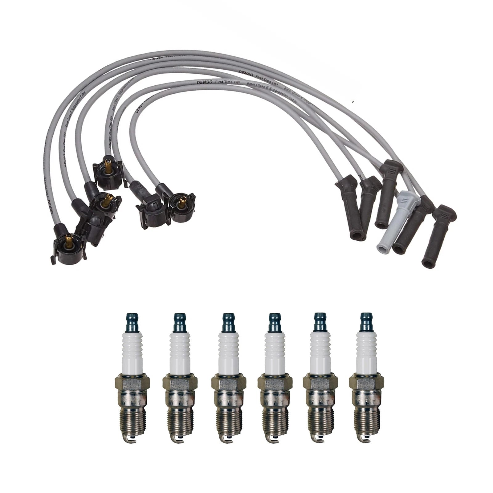 Denso Wire Set & 6 U-Groove Spark Plugs for Ford Mustang 4.0L V6 (2005–2010)