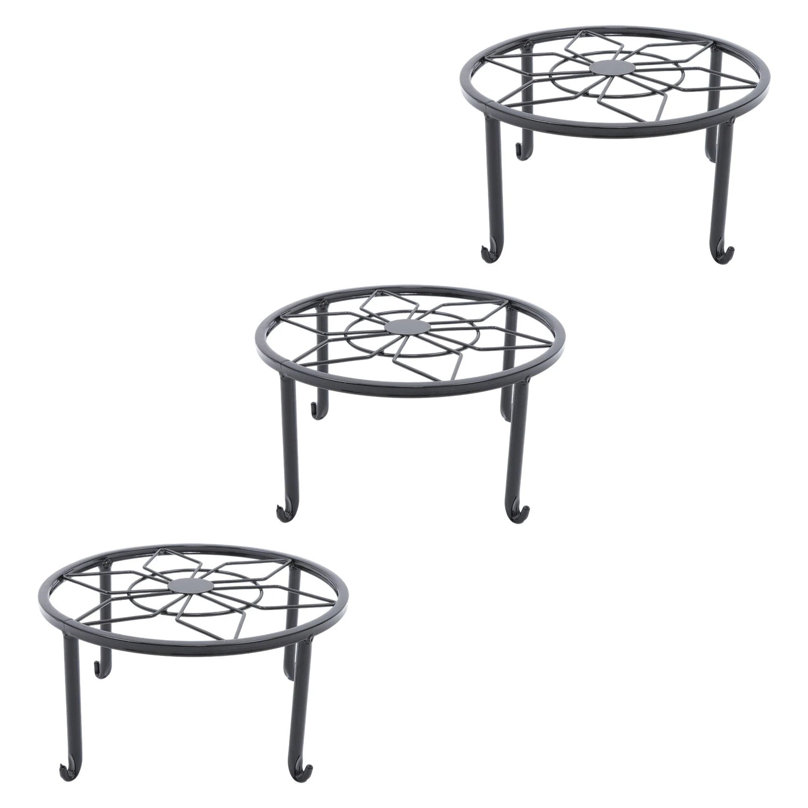Set of 3 Heavy Duty Plant Stands for Flower Pots 9"