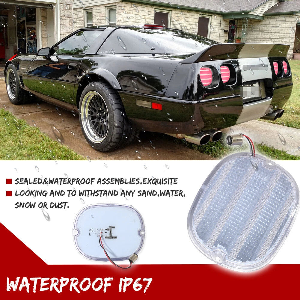 Clear LED Tail Lights for Chevy Corvette C4 ZR1 (1990–1996)