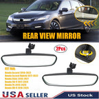 2X Inside Rear View Mirror for Honda Civic (2016–2021) Honda HR-V (2016–2024) Black