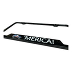 License Plate Frame Script Black Plastic Notched for Jeep Wrangler (2007–2026)