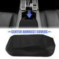 Microfiber Leather Armrest Cover Pad for Honda Civic (2012–2015) Black
