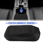 Microfiber Leather Armrest Cover Pad for Honda Civic (2012–2015) Black