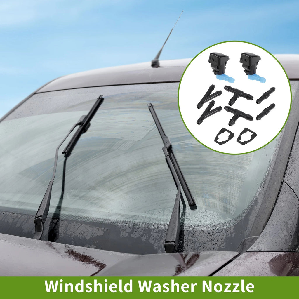 Windshield Washer Nozzle Set with Hose Connector for Toyota (No. 8538104030)