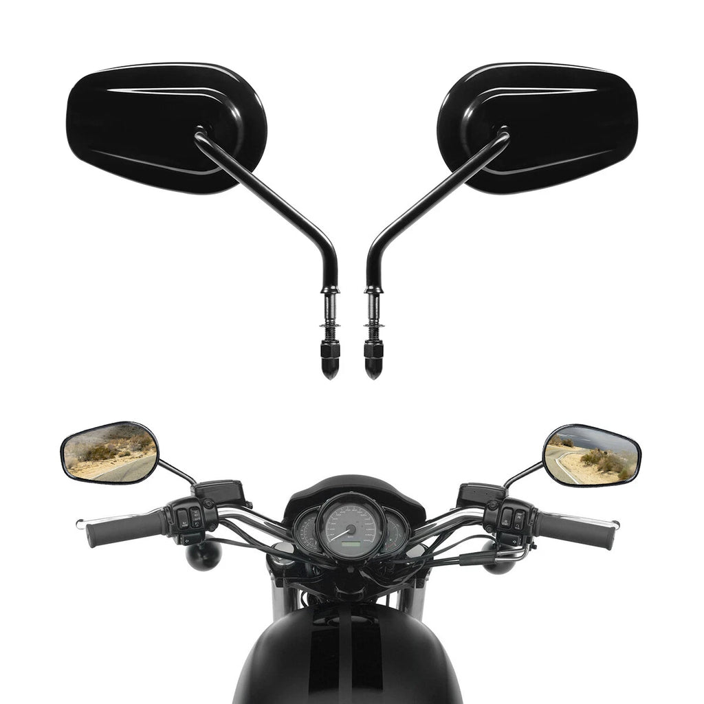 Black Rear View Side Mirrors for Harley Road King Touring XL 883 (1996–2023)