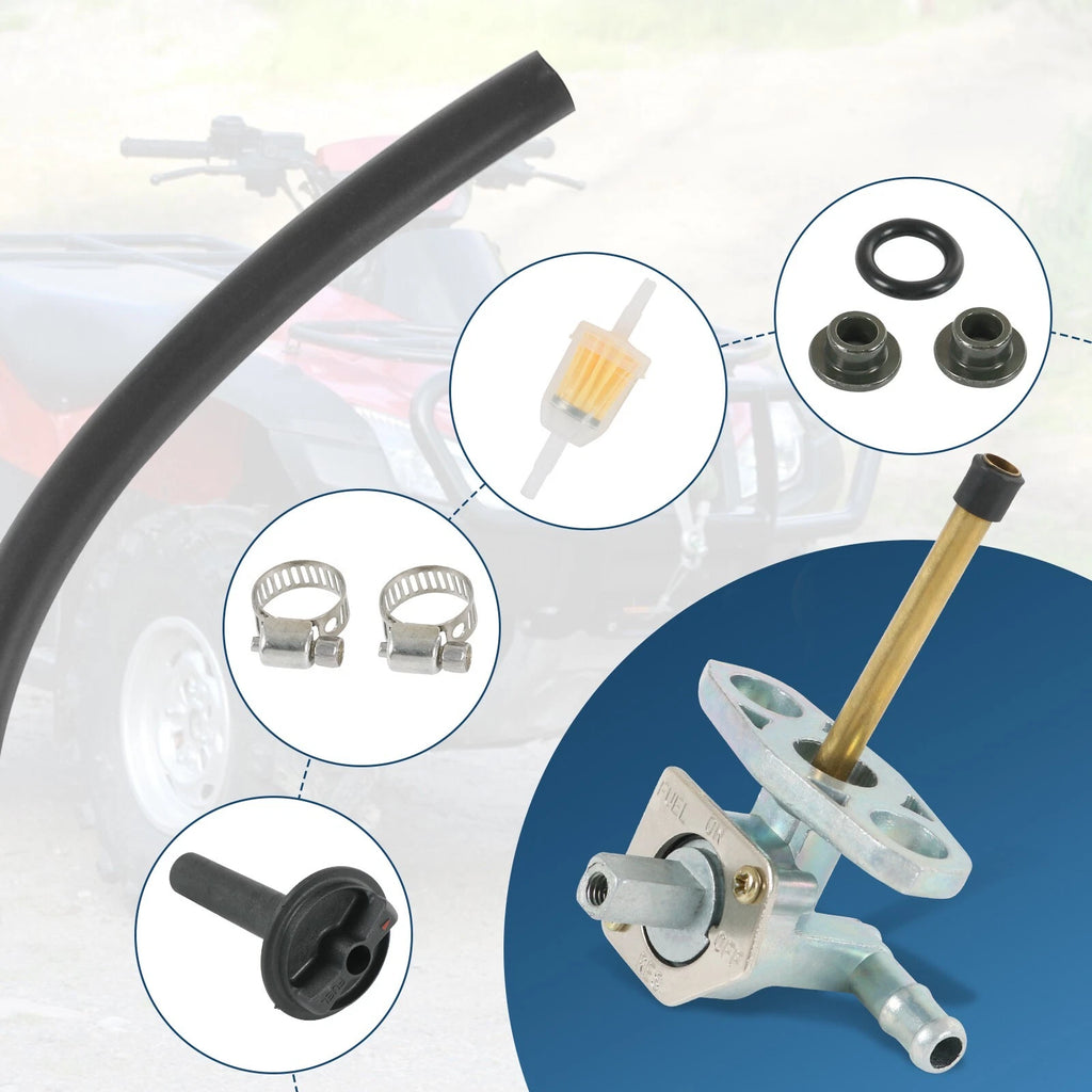 Fuel Valve Petcock & Lever Screw for Honda Recon 250 (1997–2014)