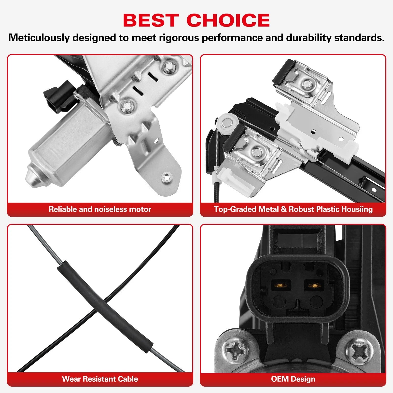 Rear Right Power Window Regulator with Motor for Cadillac Escalade (2002–2006)