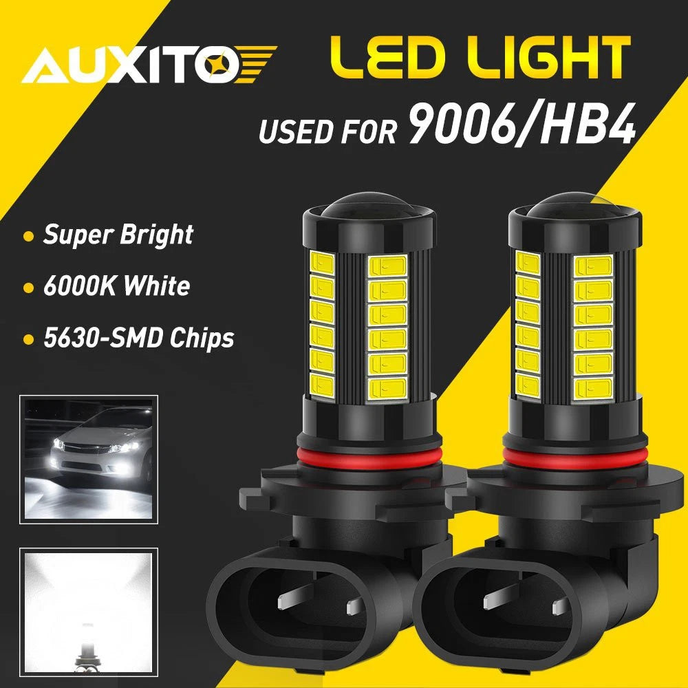 2X 9006 LED Fog Light Bulbs for USA (6000K)