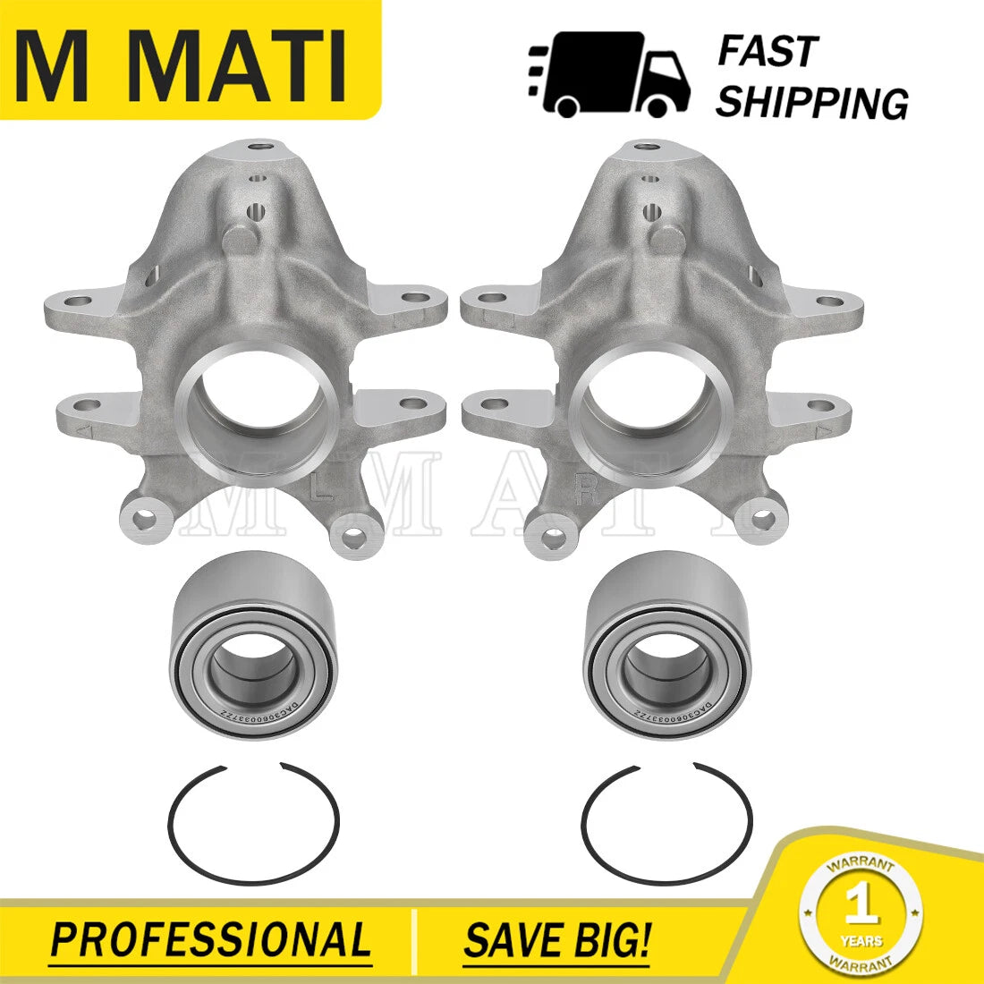 Rear Left & Right Knuckle w/Bearings Kit for Can-Am Maverick 1000R (2013–2018)