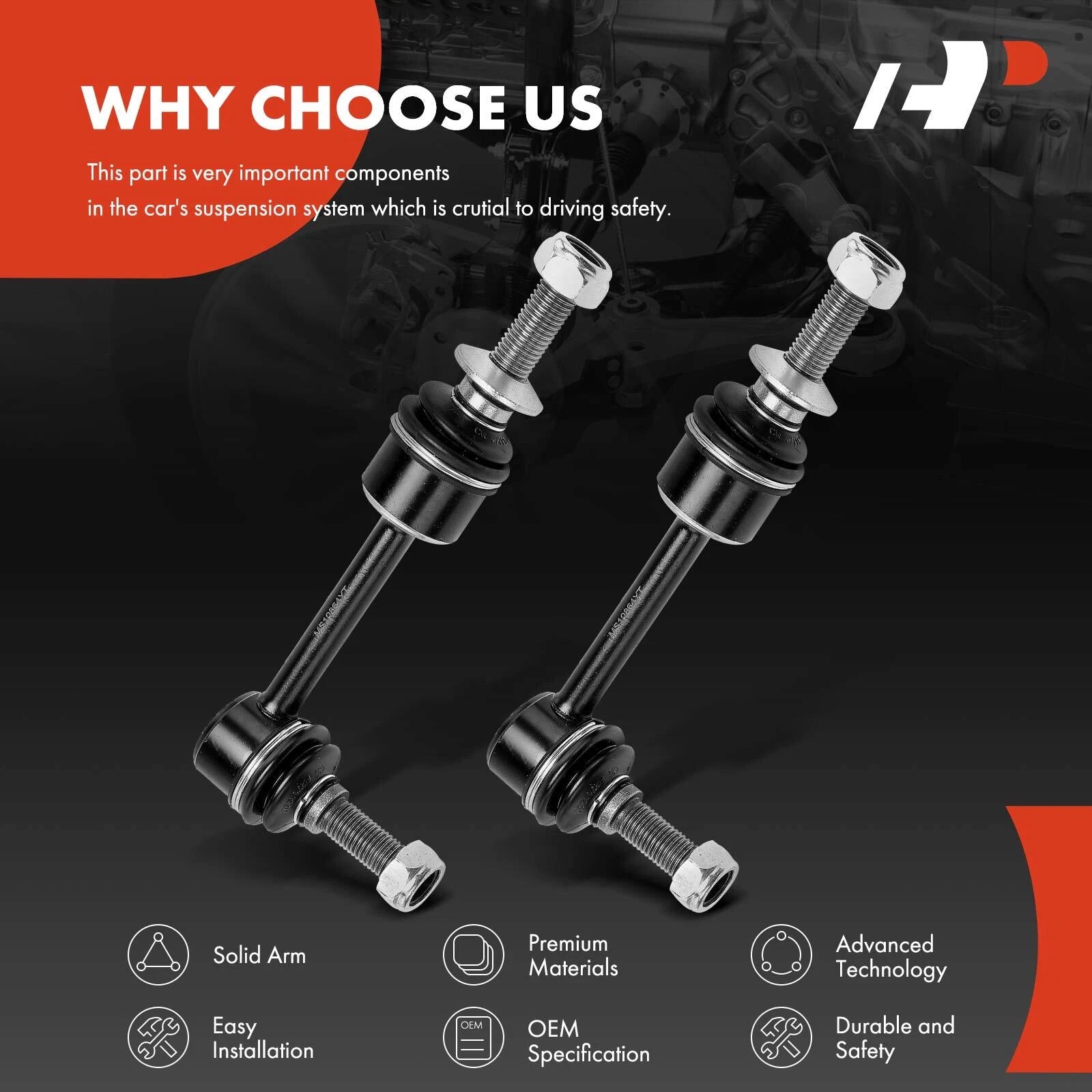 2X Rear Sway Bar Link for BMW X5 X6 (2007–2018)