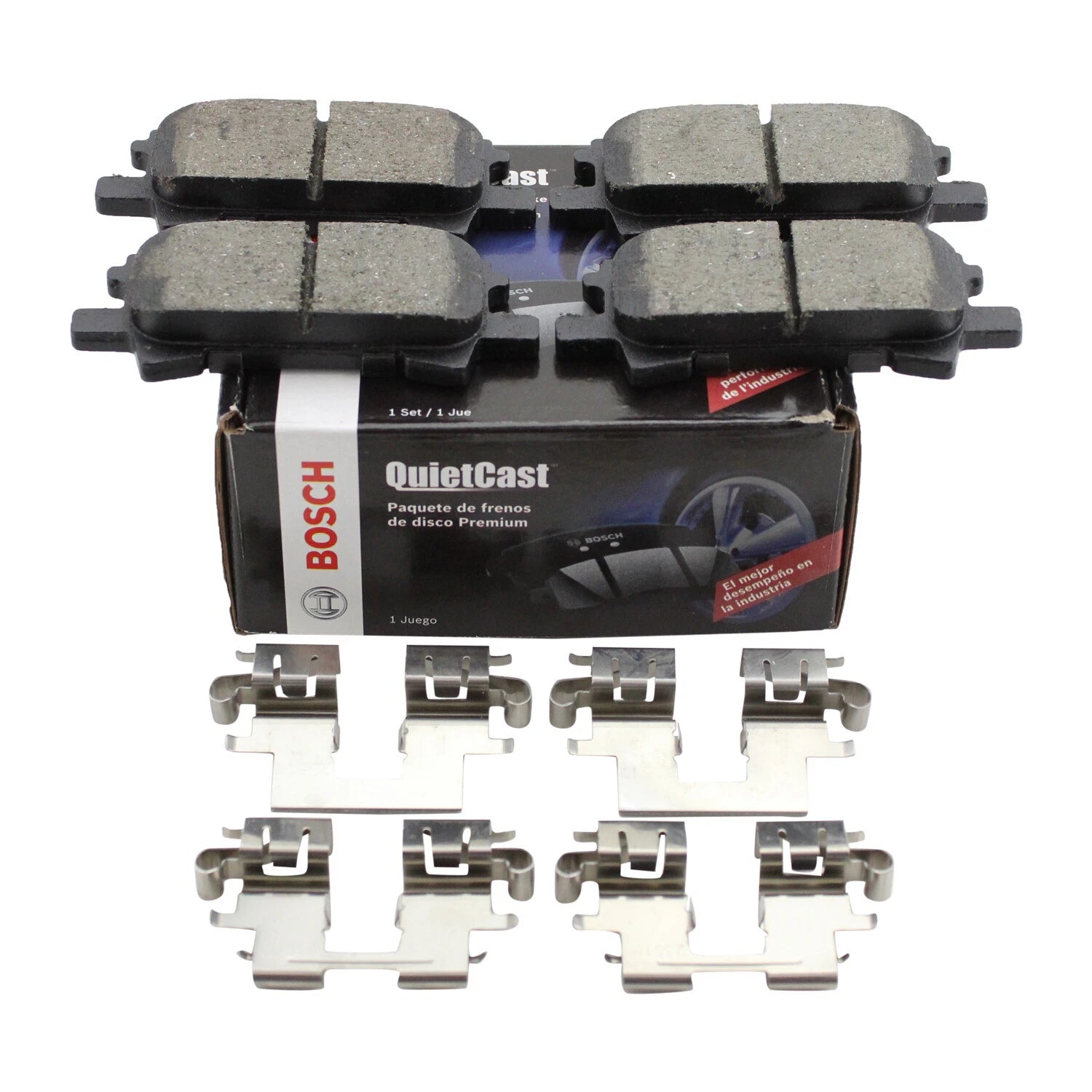 Set of 4 Bosch QuietCast Rear Ceramic Brake Pads for RX330 RX350 RX400h (2004–2013)