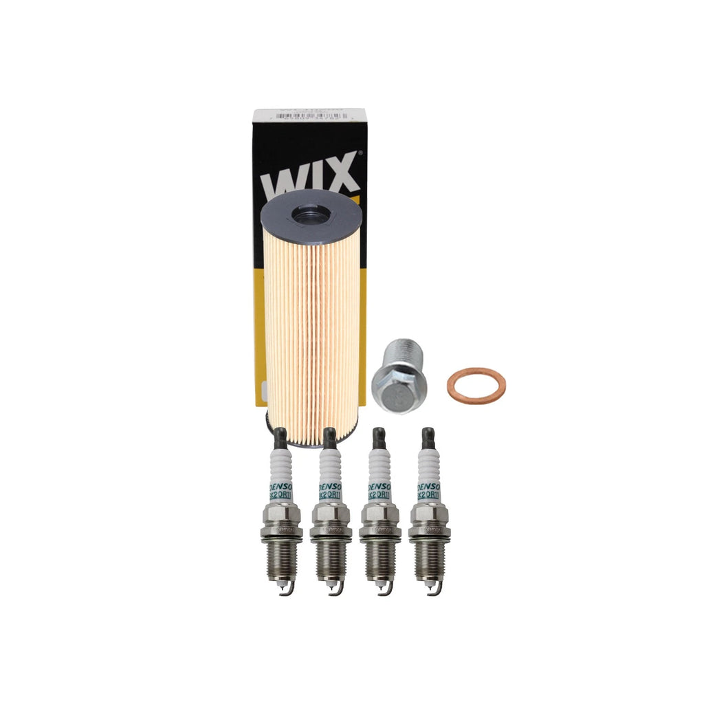 Wix Engine Oil Filter & Denso 4 Spark Plugs for Mercedes R170 SLK230 W203 C230 (1998–2007)