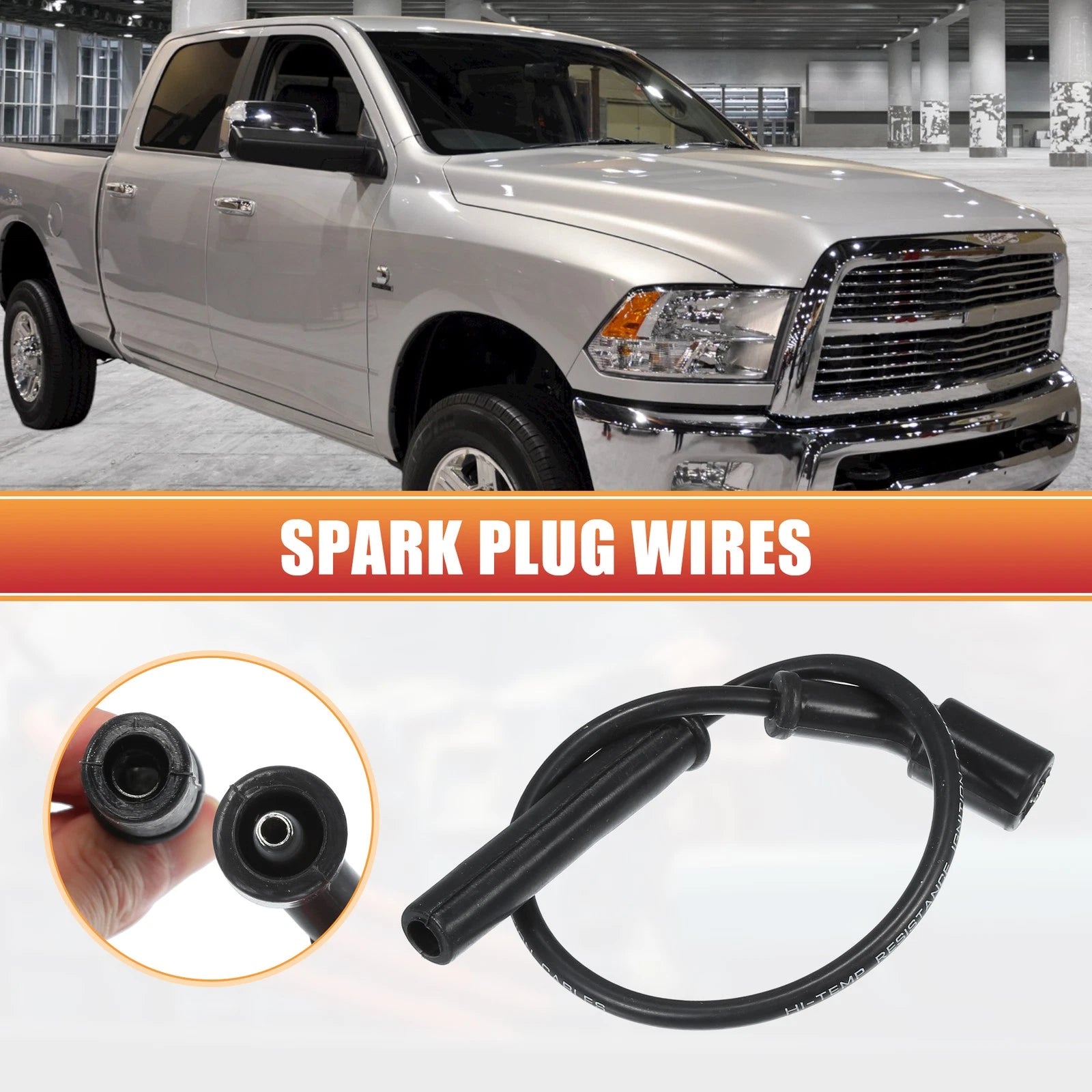 8pcs Spark Plug Wire Ignition Coil Cable No. 5149051AC for Dodge Dakota Durango (2000–2004)