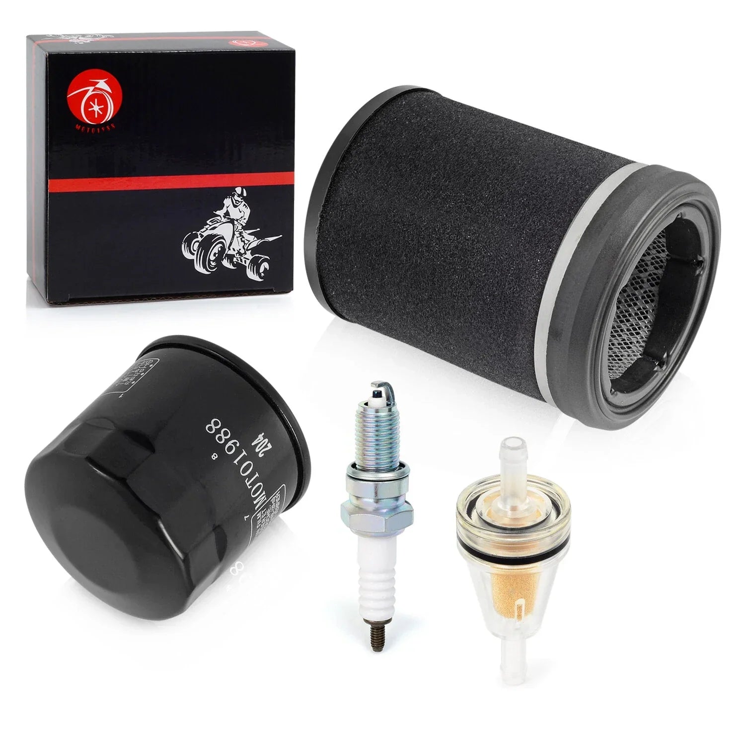 Air Filter Oil Filter Spark Plug for Kawasaki Prairie 360 KVF360 (2003–2013)