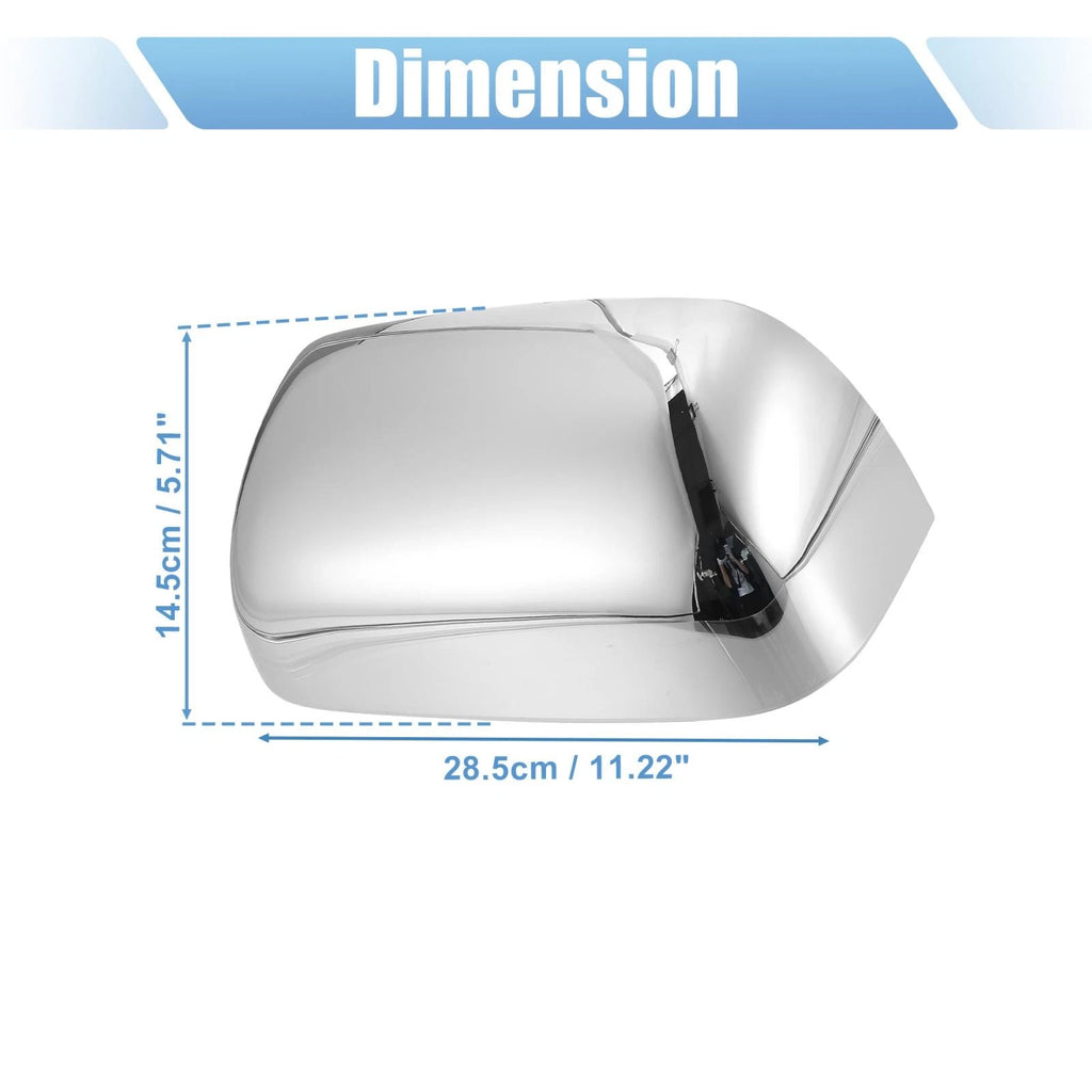 Pair of Chrome Plated Mirror Cover Caps for Dodge Ram 1500 2500 3500 (2002–2008)