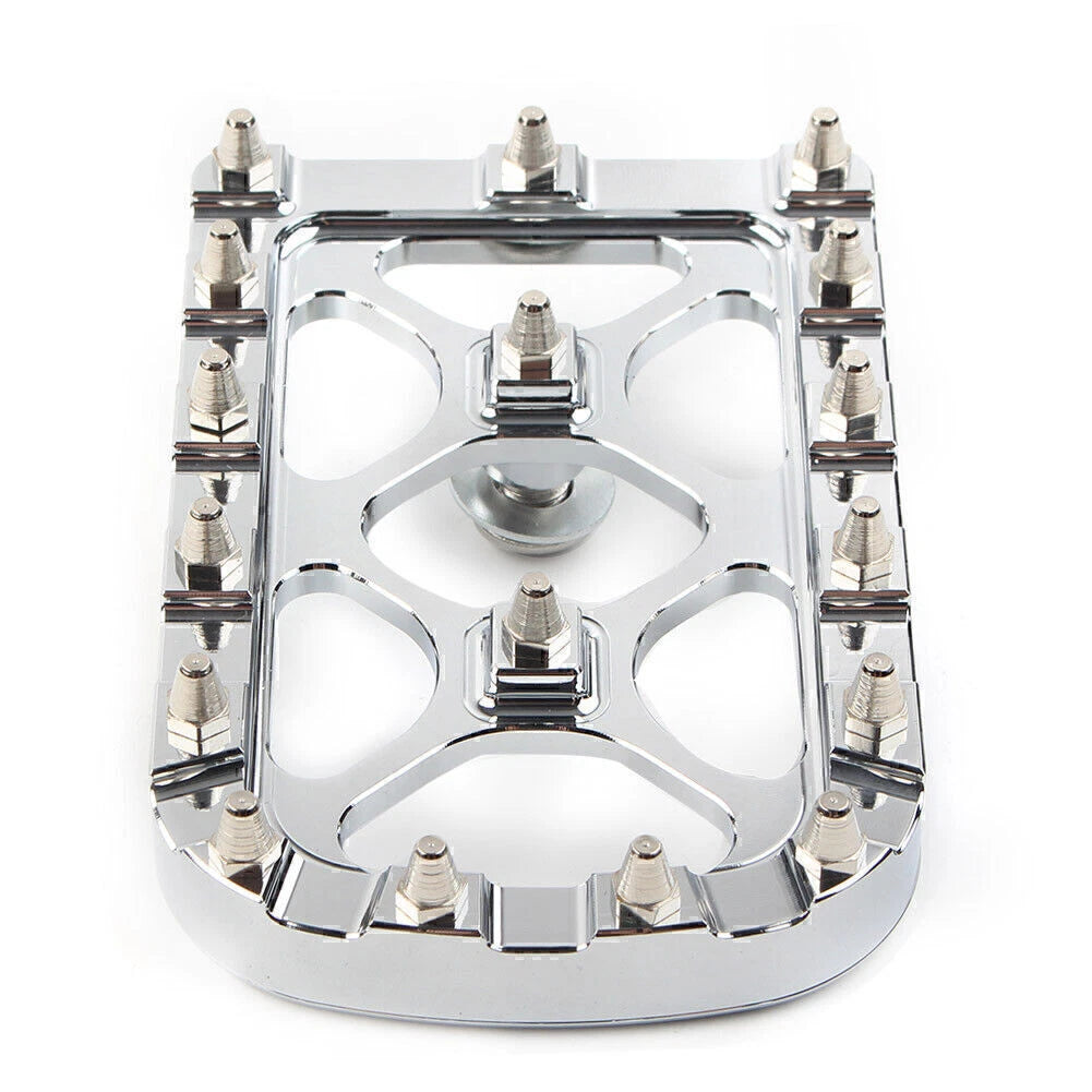 Chrome MX Style Large Brake Pedal Pad Cover for Harley Electra Glide (2014–2023)