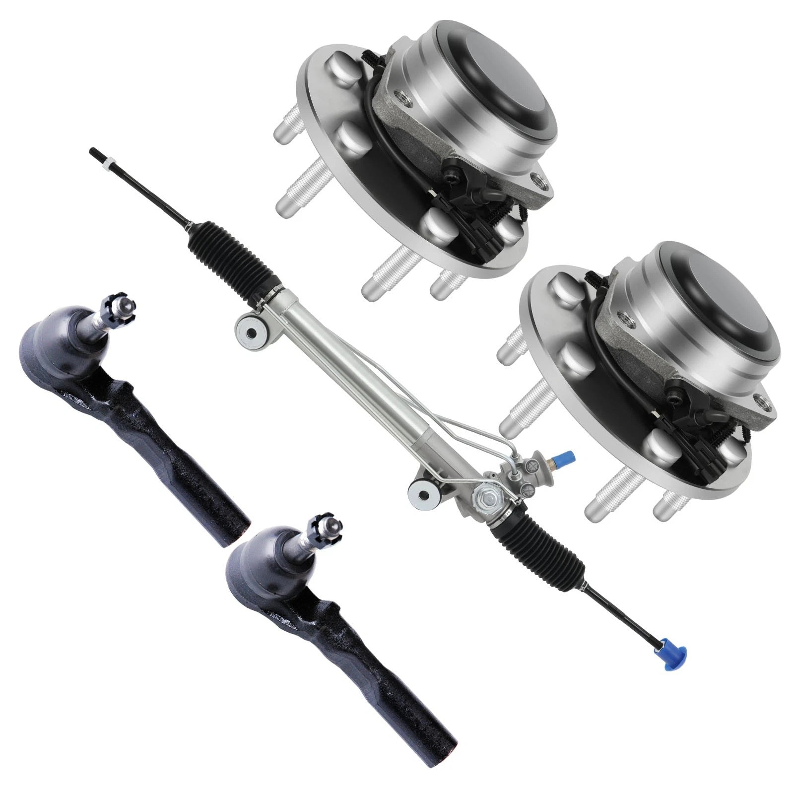 Steering Rack, Outer Tie Rod Ends, Wheel Hub Bearing for GMC Sierra 1500 (1999–2003)